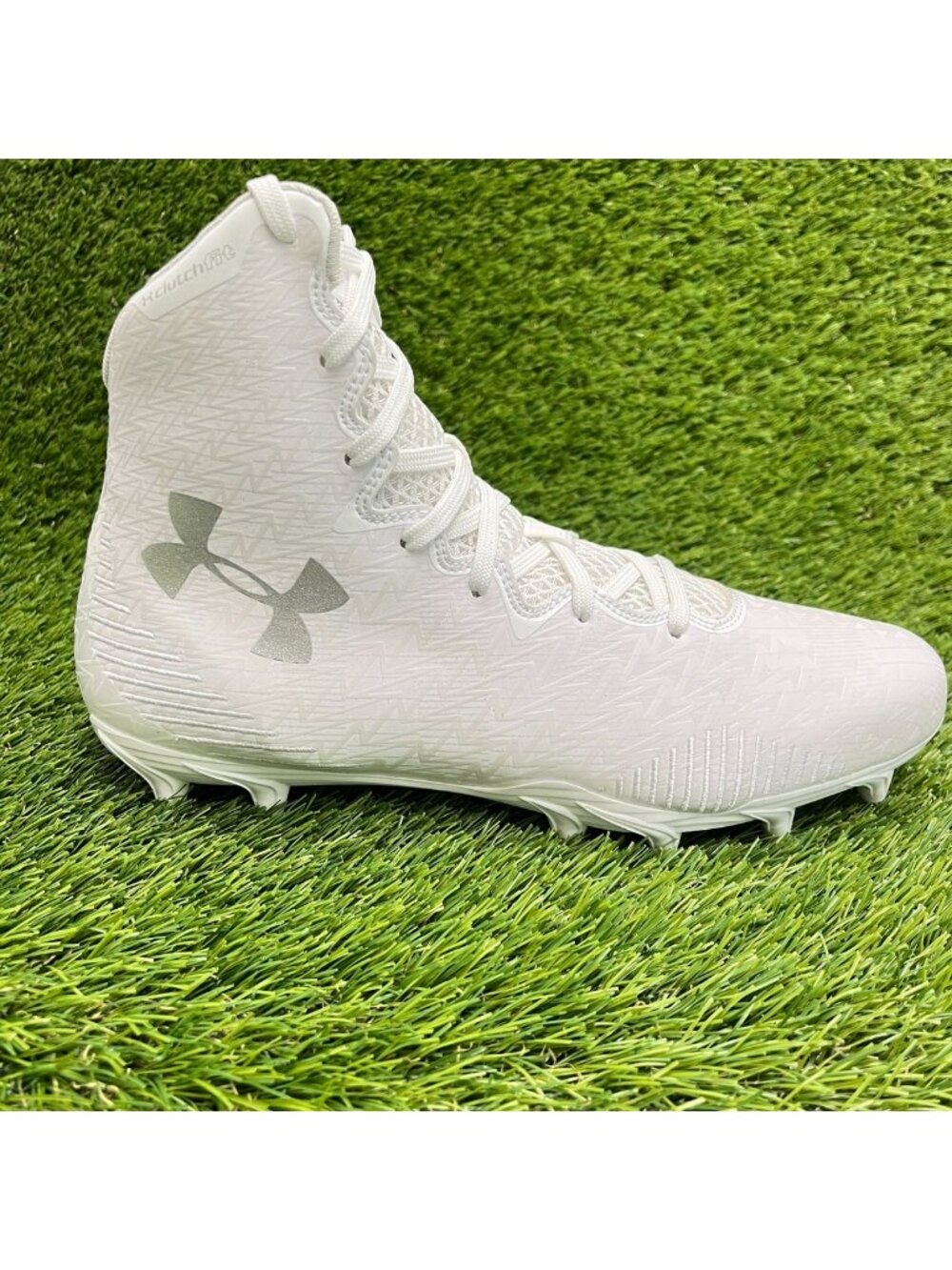 Under Armour Lax Highlight MC Womens Size 9.5 White Silver Football Cleats